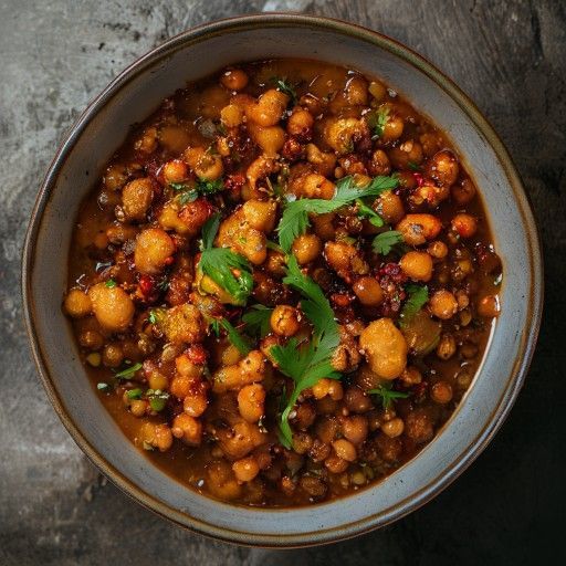 Guiso de garbanzos con pimiento ahumado
