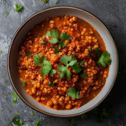 Chili con Carne de Garbanzos con Pimentón Ahumado
