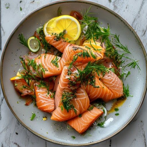Insalata affumicata di trota con limone e aneto