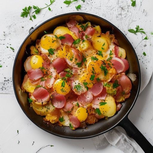 Revuelto español de patatas y huevos