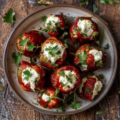 Spanische Paprika mit Kasu und Bohnen