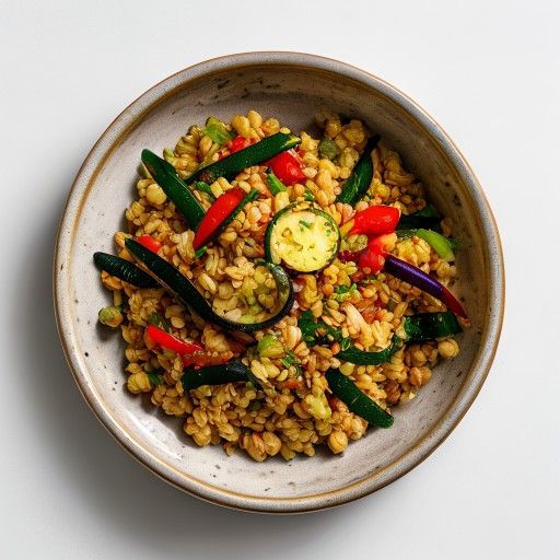 Spanische Kichererbsen-Reis-Bowl