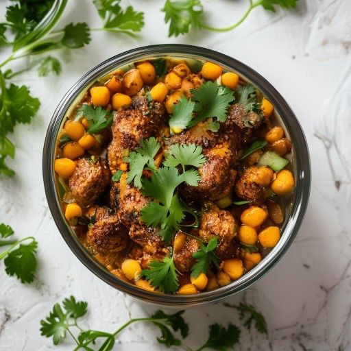 Spanische Podenco Bowl mit Zucchini und Kichererbsen