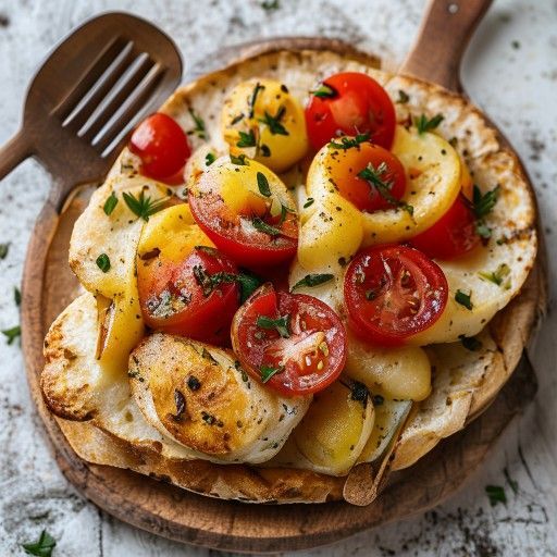 Klassische spanische Tapas-Brotchen mit Kartoffel-olivpaste