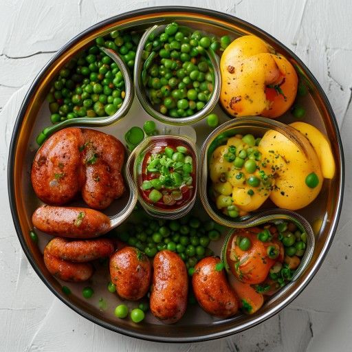 Scharfe Wurst-Kartoffel Prep Gläser