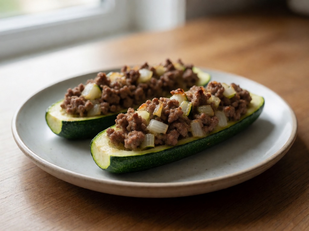 Gefüllte Zucchini mit Hackfleisch