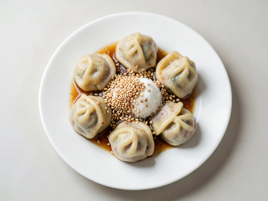 Süße Teigtaschen mit Sesam