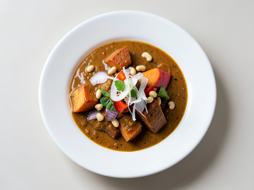 Süßkartoffel-Curry mit Erdnüssen