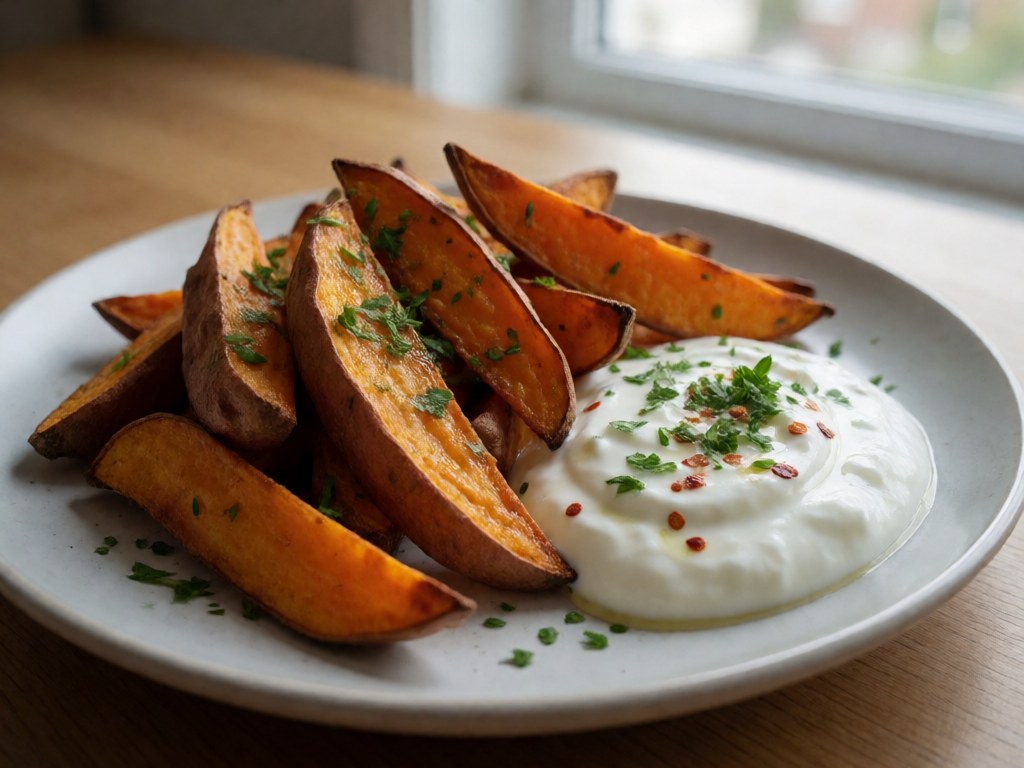 Knusprige Süßkartoffeln aus der Heißluftfritteuse