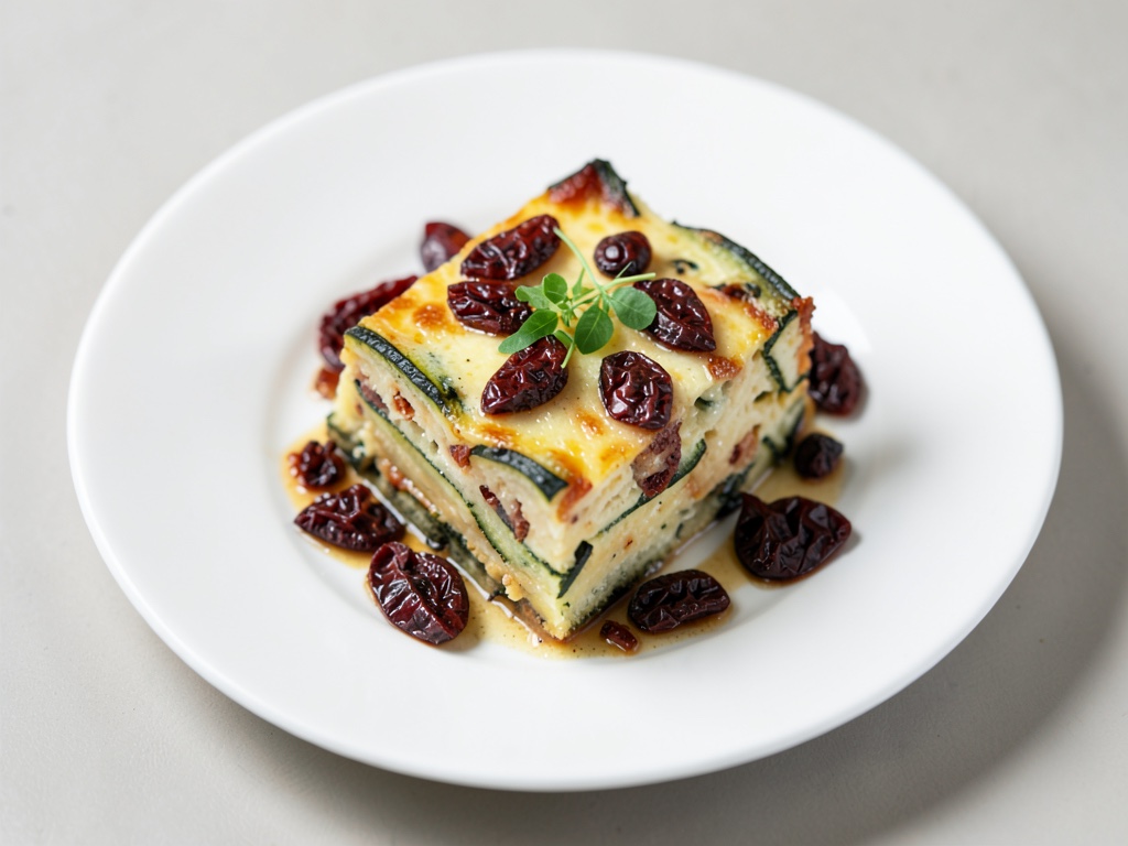 Zucchini-Gratin mit getrockneten Tomaten