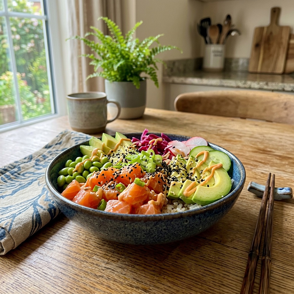 Lachs-Poke-Bowl