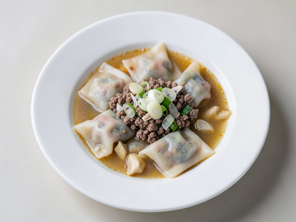 Sopa de wonton taiwanesa