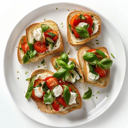 Pan de tomate y queso sabroso para tapas