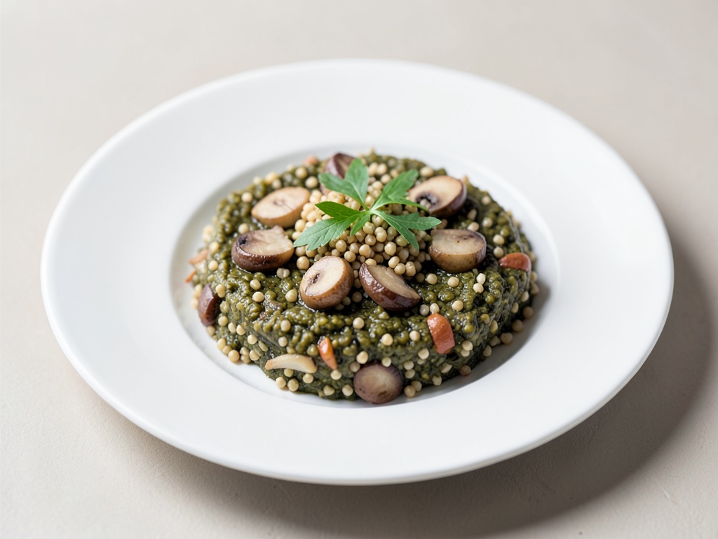 Klassische Spanische Tapenade mit Quinoa und Steinpilzen