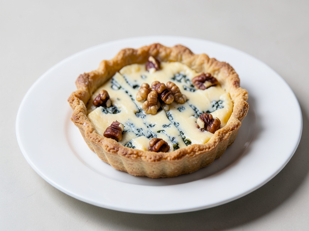 Tarte au fromage bleu aux noix