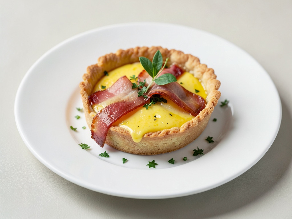 Normannische Apfel-Käse-Tarte mit Speck