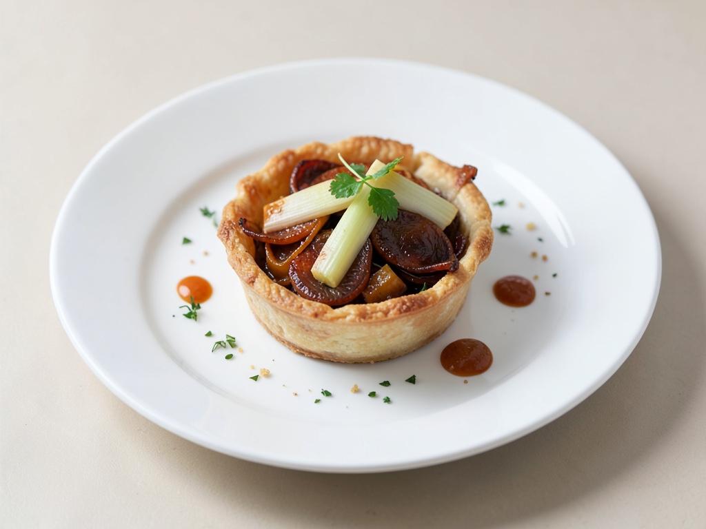 Torta rustica con cipolle caramellate e finocchio