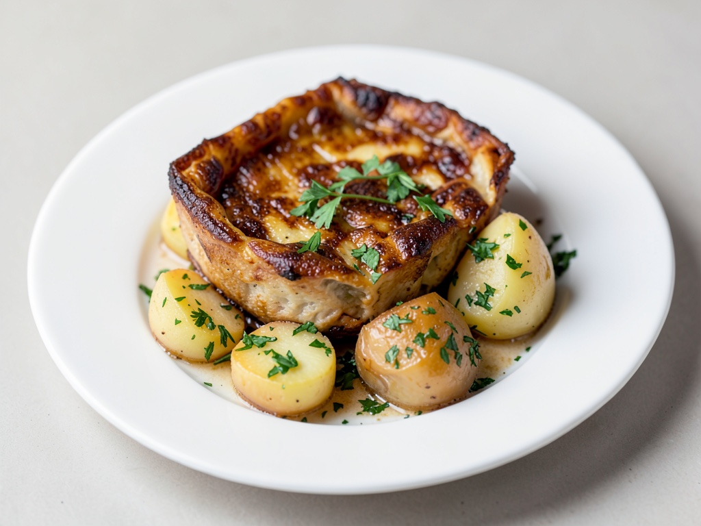 Herzhafte Tarte Tatin mit Kräuter-Kartoffeln