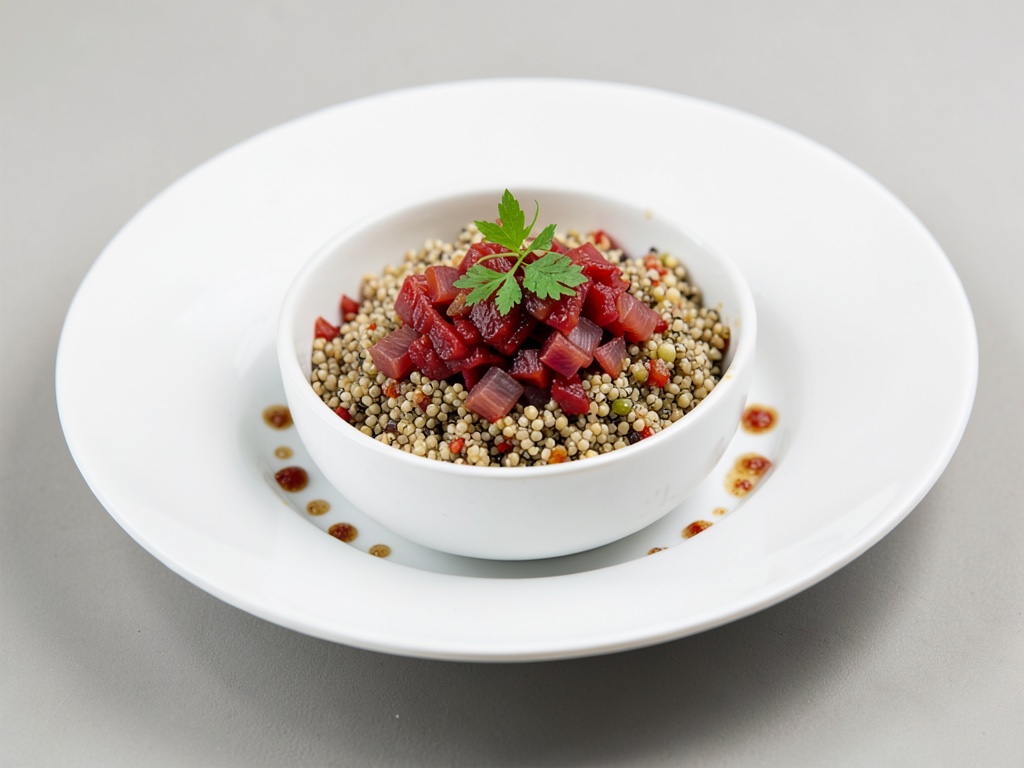 Klassische Tartiflette Bowl mit Quinoa und Sauerkraut