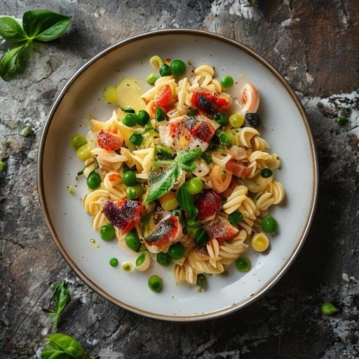 Thunfisch-Pasta mit Erbsen und Zitrone