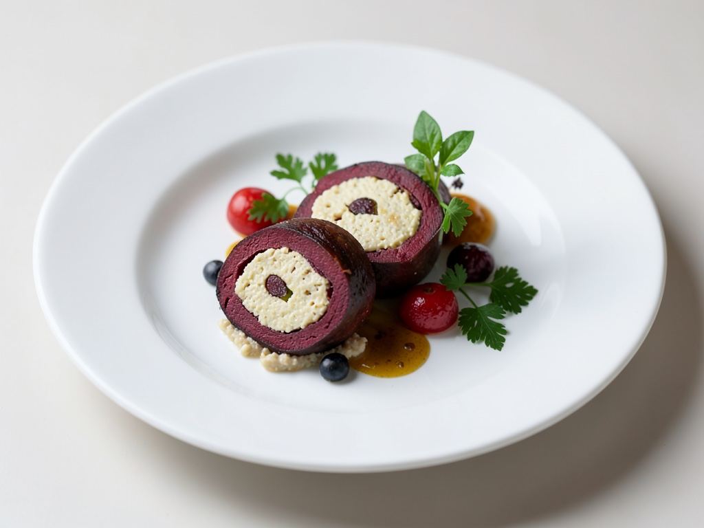 Rotoli di barbabietola con ripieno di quark