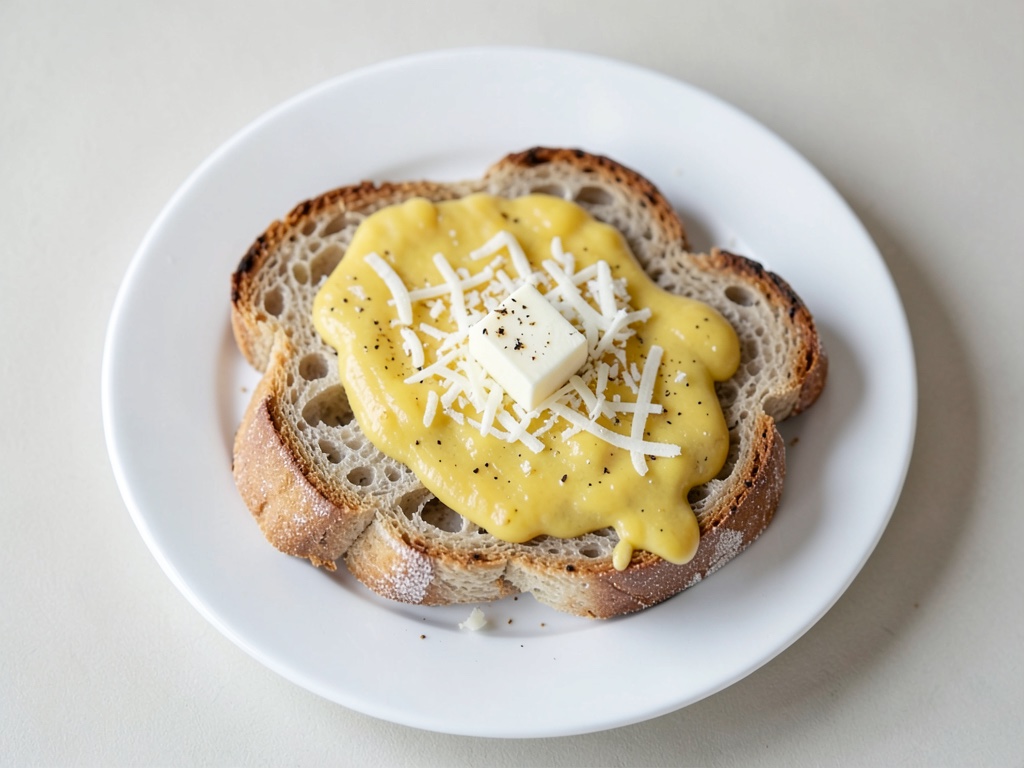 Überbackenes Knoblauchbrot