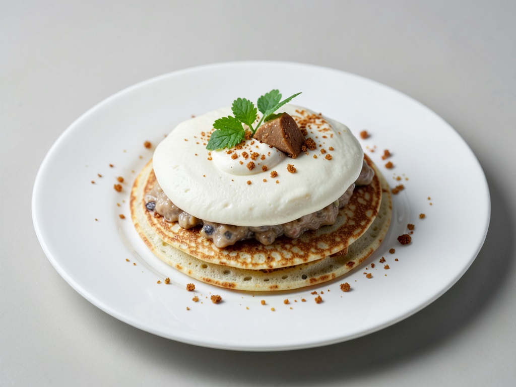 Vanille-Crêpes mit Puddingfüllung