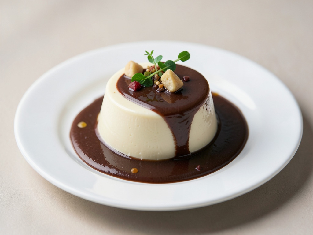 Vanille-Panna Cotta mit Schokoladen-Dip