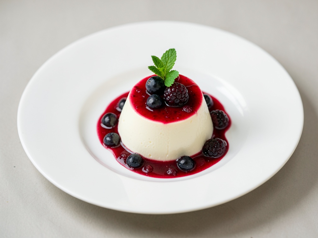 Vanille-Panna Cotta mit Beerenkompott