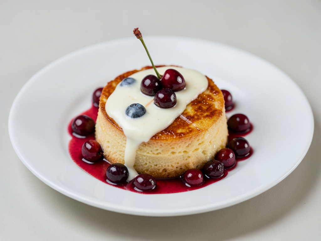 Klassischer Vanille-Clafoutis mit Kirschen