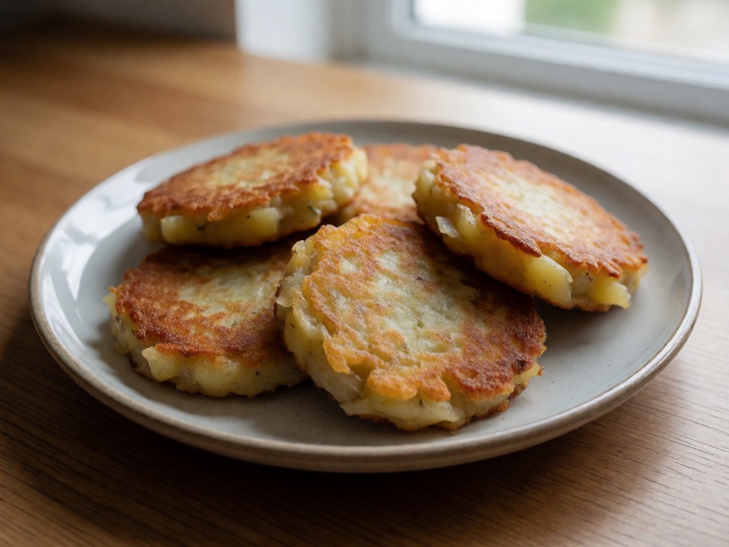 Vegane Airfryer-Kartoffel-Pfannkuchen