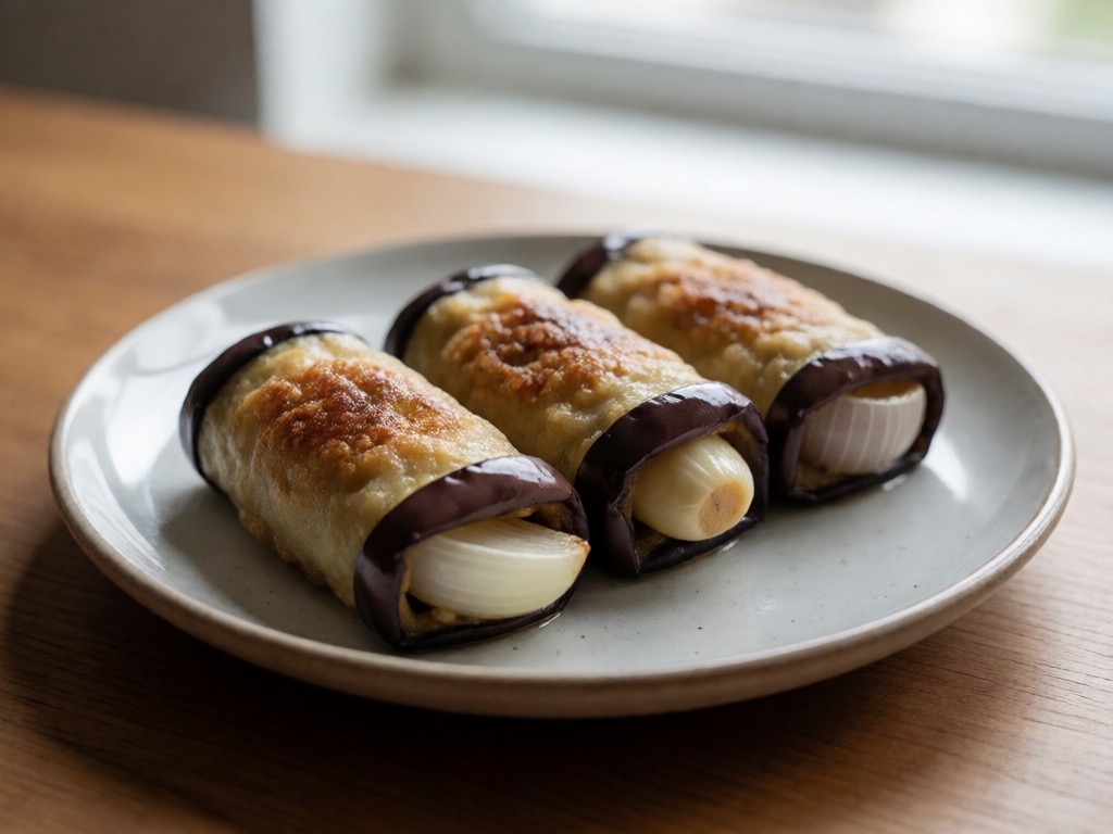 Vegane Airfryer-Auberginen-Rouladen