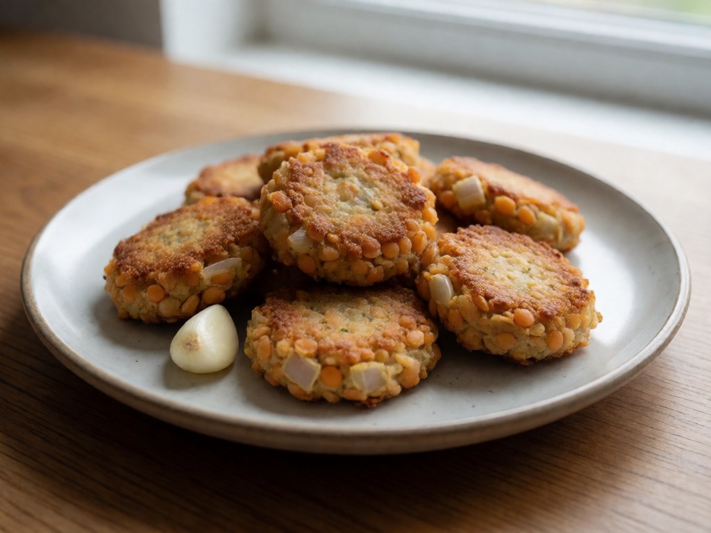 Vegane Airfryer-Linse-Küsse