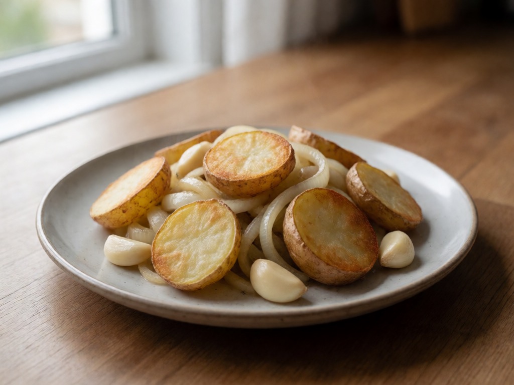 Vegane Airfryer-Kartoffel-Pfanne