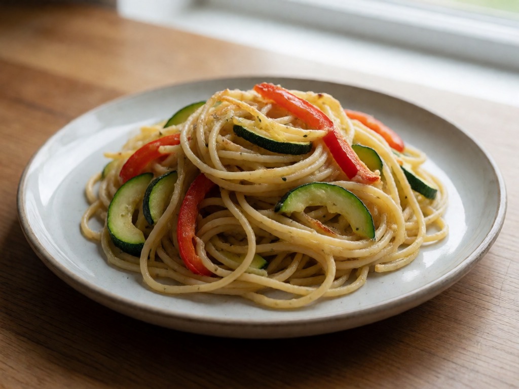 Vegane Airfryer-Gemüse-Pasta
