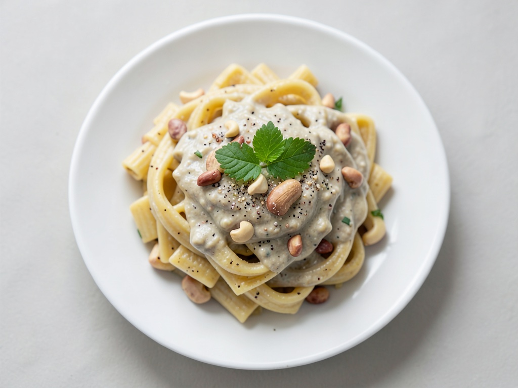 Vegane Cashew-Alfredo-Pasta