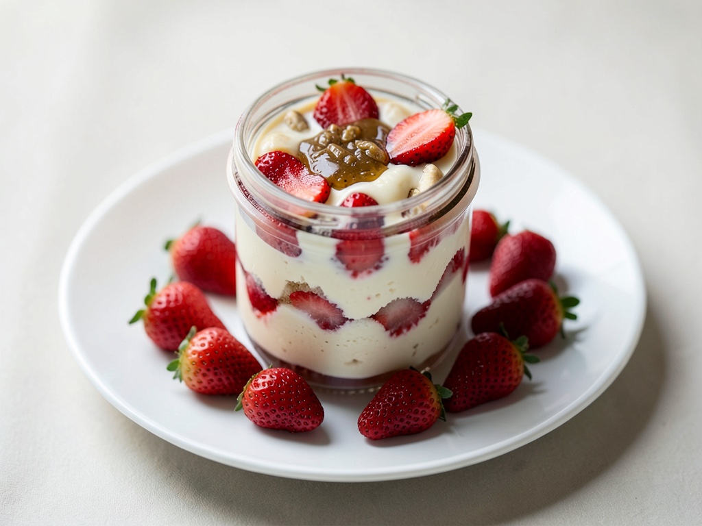 Vegane Erdbeer-Cheesecake im Glas
