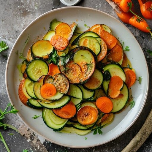 Gemüsepfannkuchen mit Karotten und Zucchini