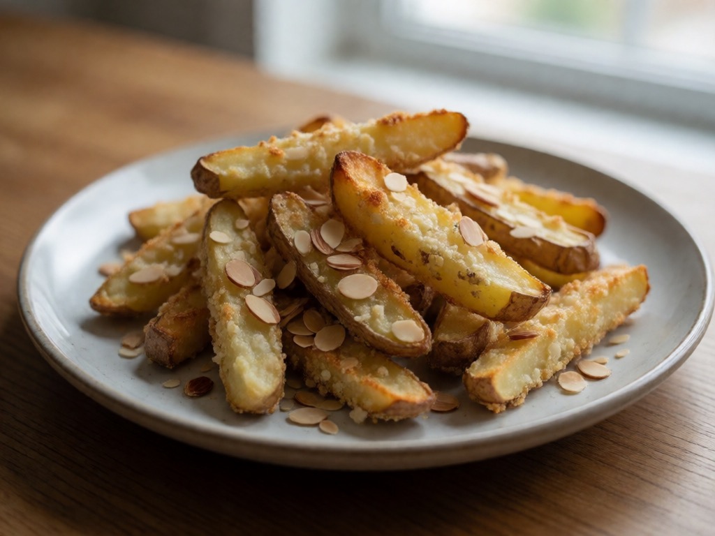 Vegetarische Mandel-Kartoffel-Pommes