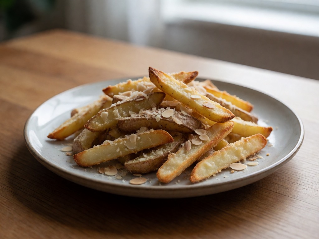 Vegetarische Mandel-Parmesan-Kartoffelsticks