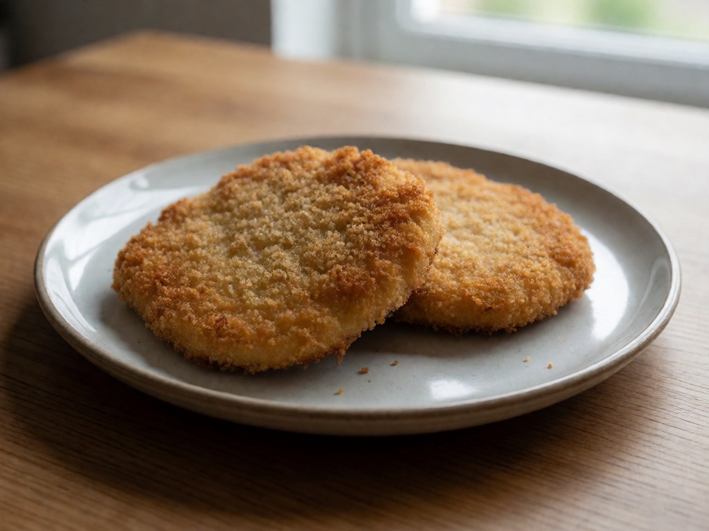 Vegetarische Schnitzel aus der Heißluftfritteuse