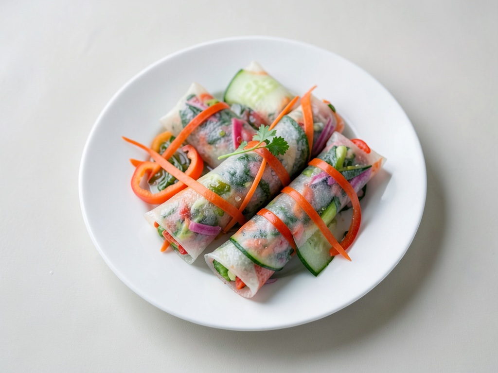 Vietnamesische Frühlingsrollen mit Gemüse (Gỏi Cuốn Chay)