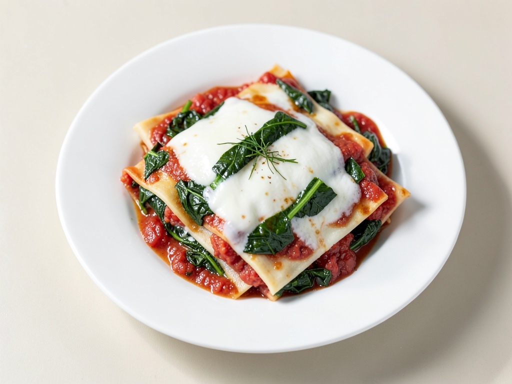 Vegetarische Lasagne mit Spinat und Ricotta