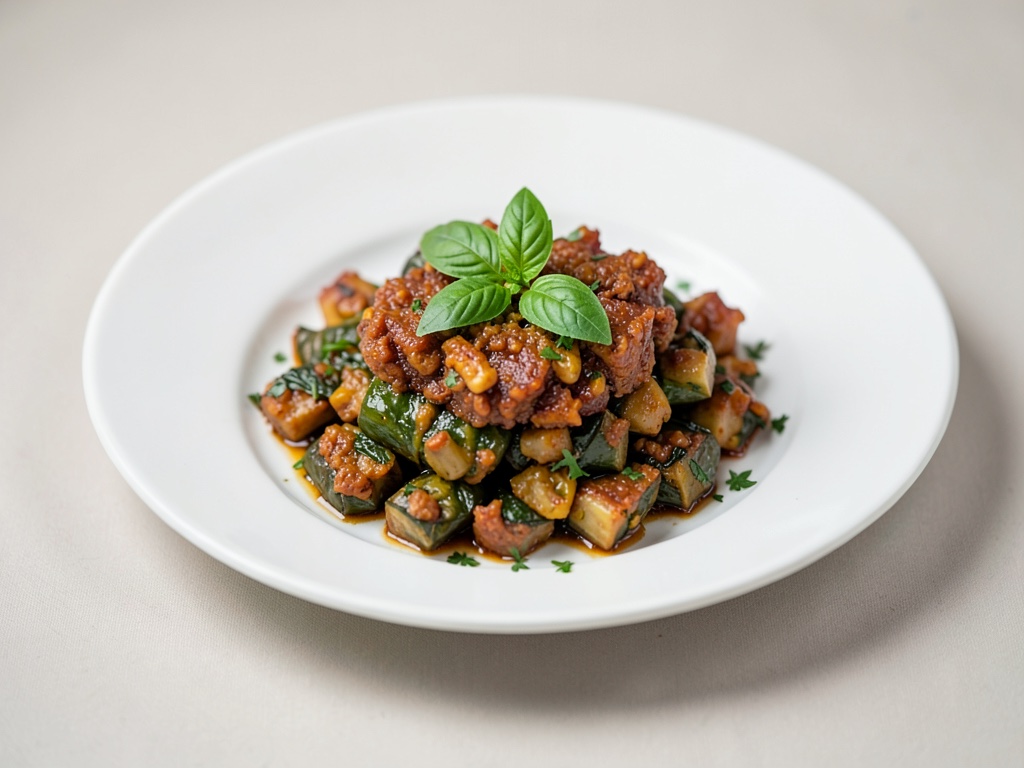 Crispy Ratatouille Pan with Vernin and Basil