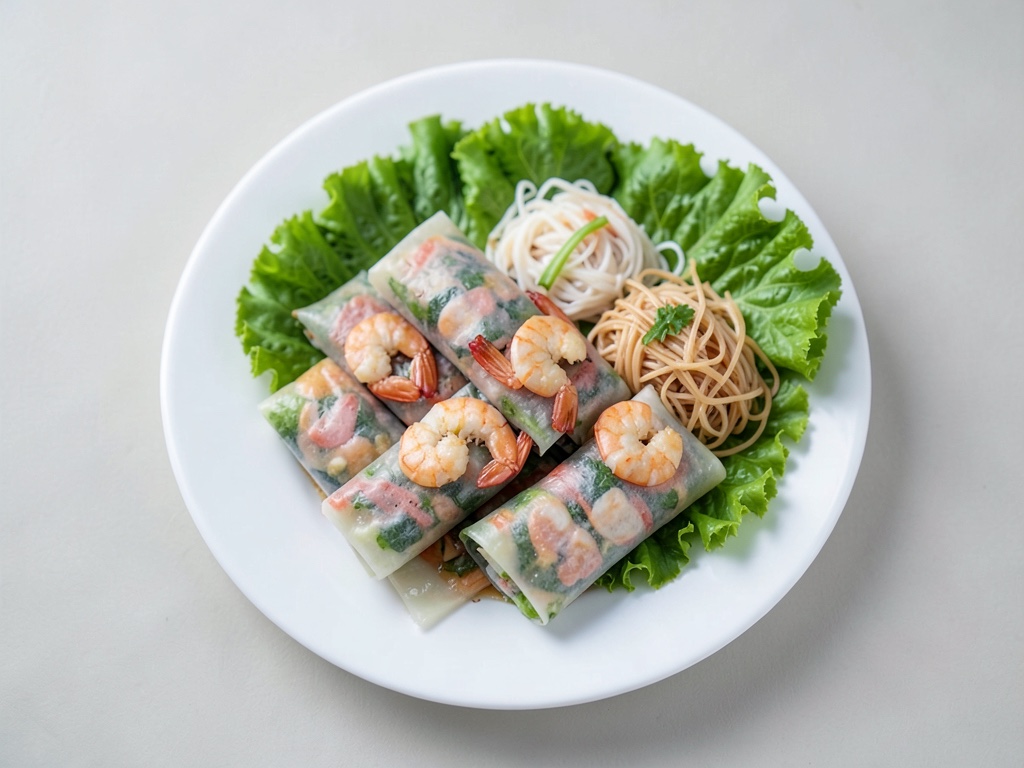 Vietnamesische Frühlingsrollen mit Garnelen (Gỏi Cuốn Tôm)