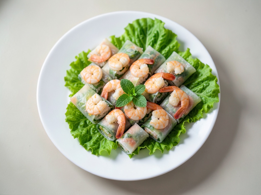 Vietnamesische Frühlingsrollen mit Garnelen
