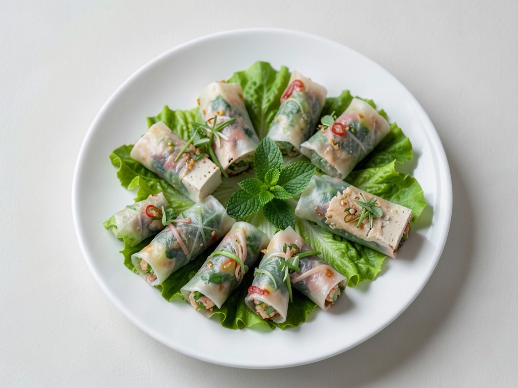 Vietnamesische Frühlingsrollen mit Tofu