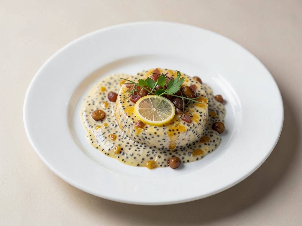 Warmer Zitrone-Chia-Pudding
