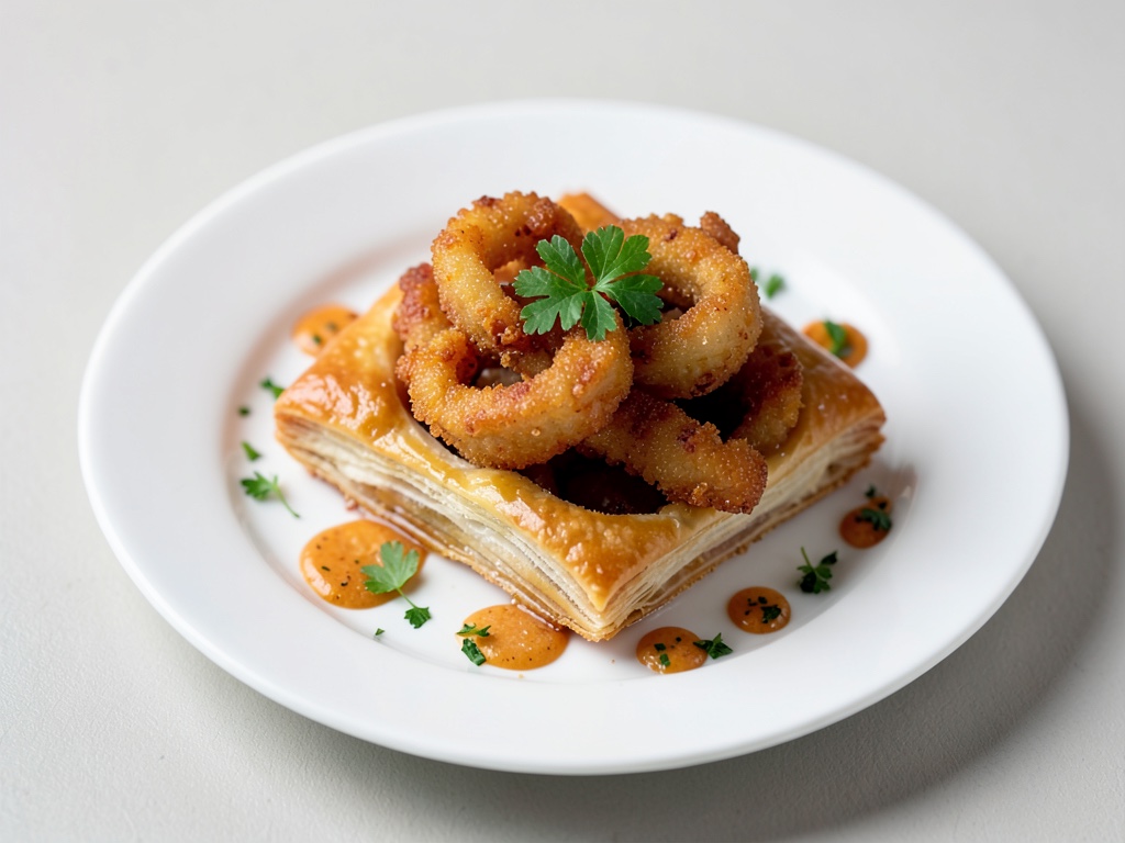 Anneaux croustillants de pomme en pâte feuilletée de l'air fryer