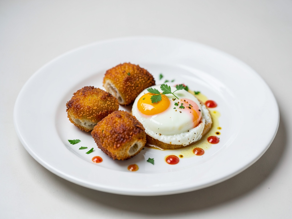Bollos crujientes y huevos de desayuno perfectos de la freidora de aire